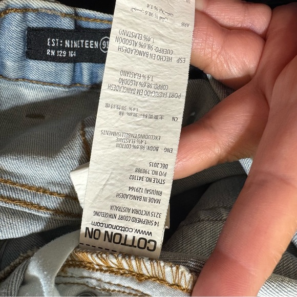 Cotton on harem pant’s like crotch Men's Light Blue Distressed Jeans size 30 - Picture 16 of 16